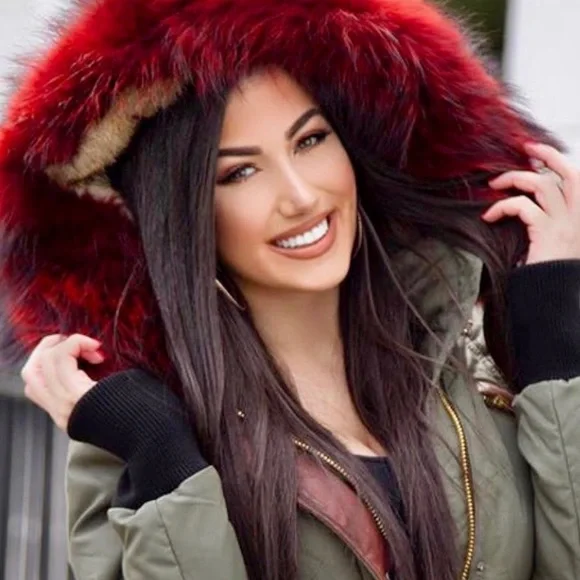 Nicole Benisti Fordham intarsia fur trim bomber sz S in great condition - Picture 4 of 15